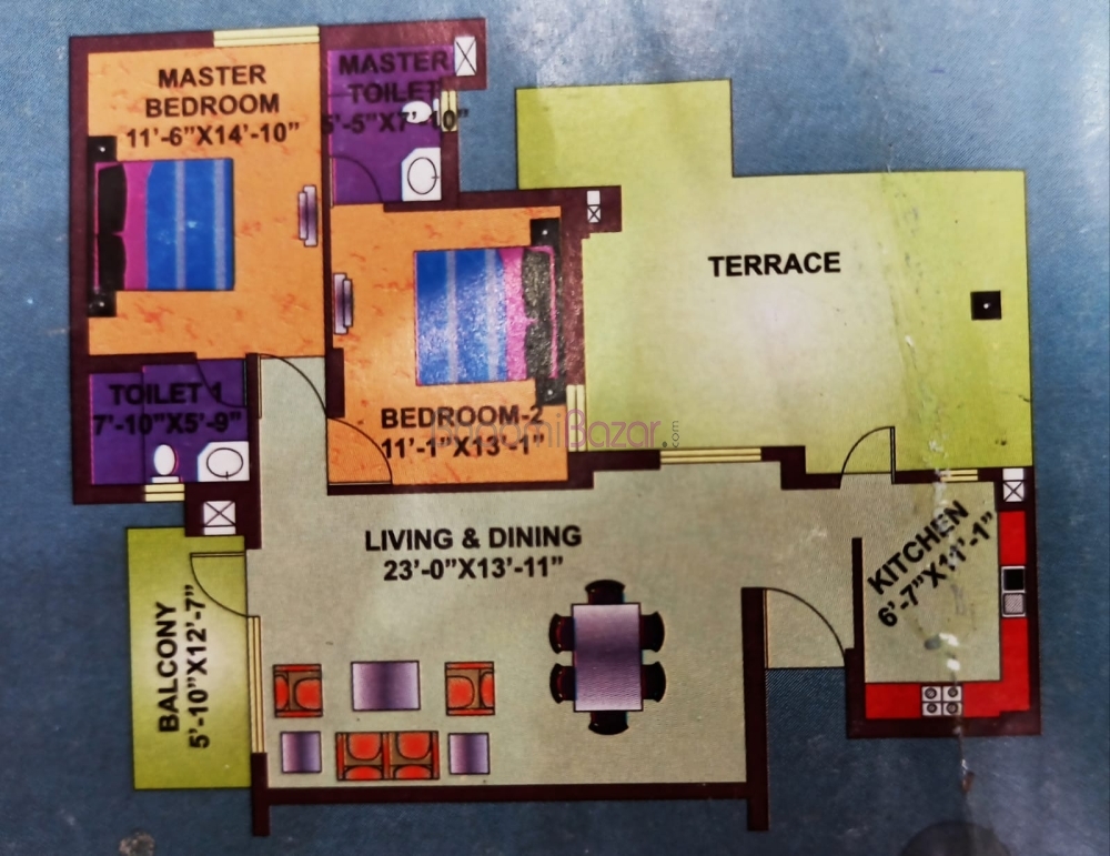 Vatika Gurgaon-21 2 BHK 1432 Sq.ft for Sale